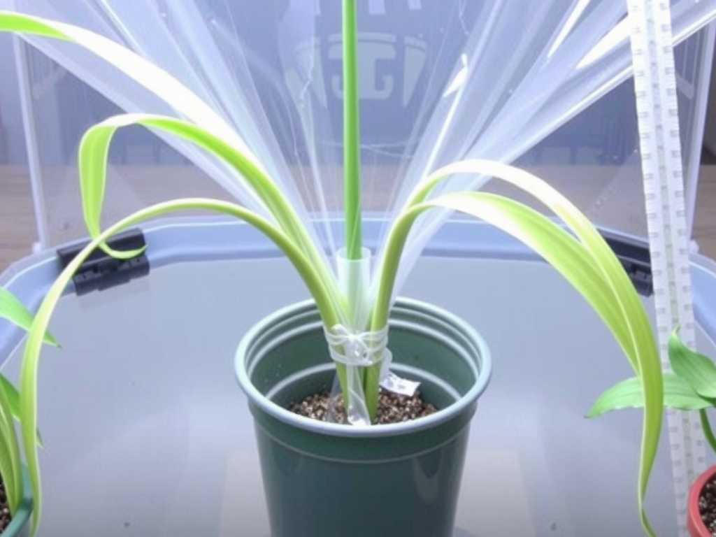 Spider Plant Propagation Humidity Management: Moisturizing Method with Plastic Film Covering(1) Spider Plant Propagation Humidity Management: Moisturizing Method with Plastic Film Covering(1)