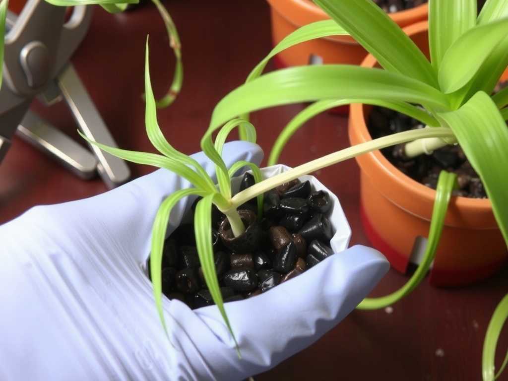 Spider Plant Propagation Tool Preparation: Disinfected Scissors and Containers(1)