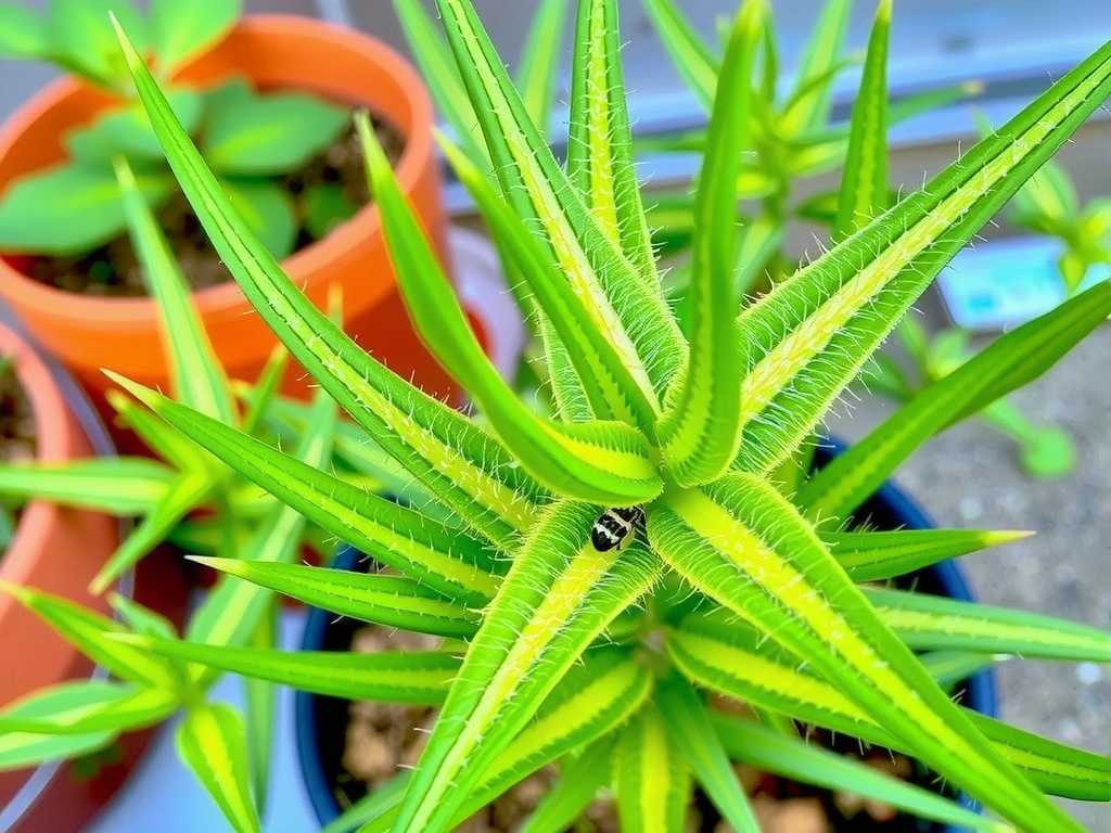 Spider Plant Mealybug Infestation: Details of Cotton Swab Wiping with Vinegar