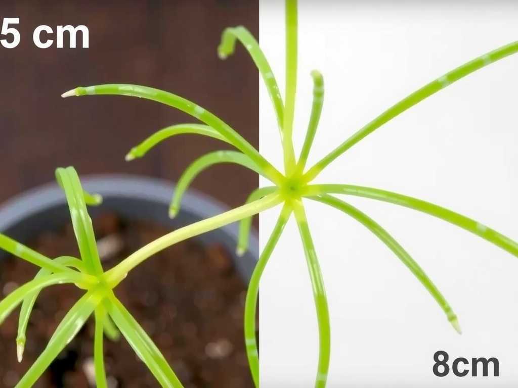 Spider Plant Propagation: Control of Seedling Thinning Spacing (5cm vs. 8cm)