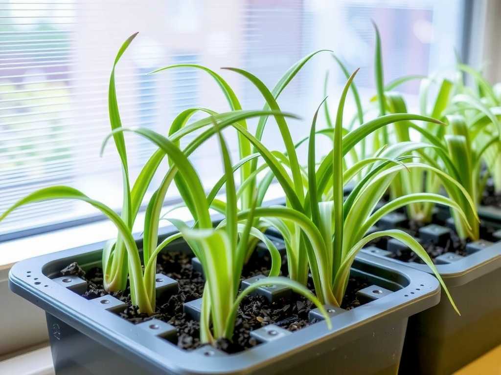 Spider Plant Propagation in Winter: Use of Insulated Seedling Trays Indoors(1)
