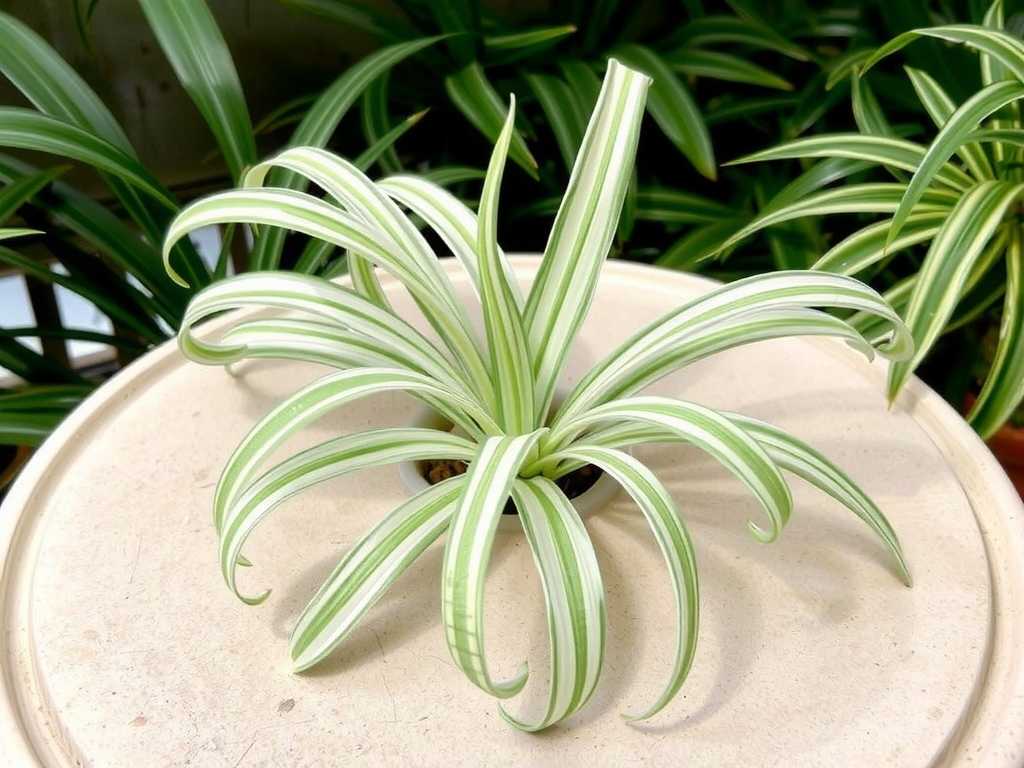 Variegated Silver-Edge Spider Plant Runner Propagation: Independent Care After Offshoot Rooting
