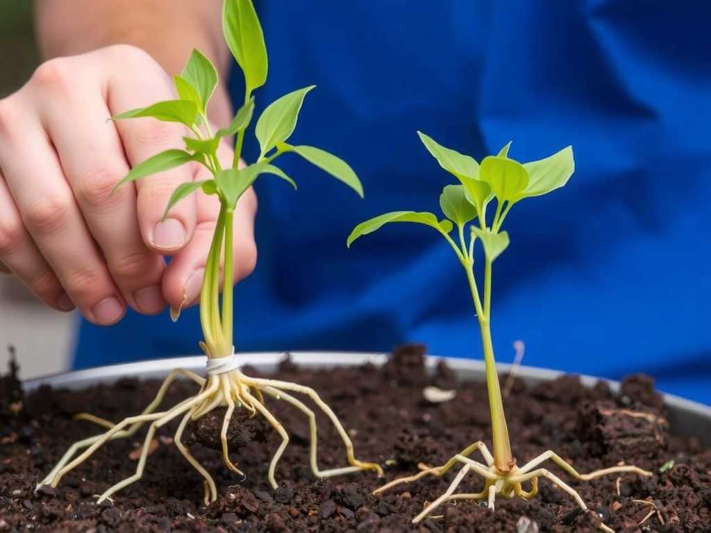 After Spider Plant Root Rot: Disinfection Treatment Method of New Soil