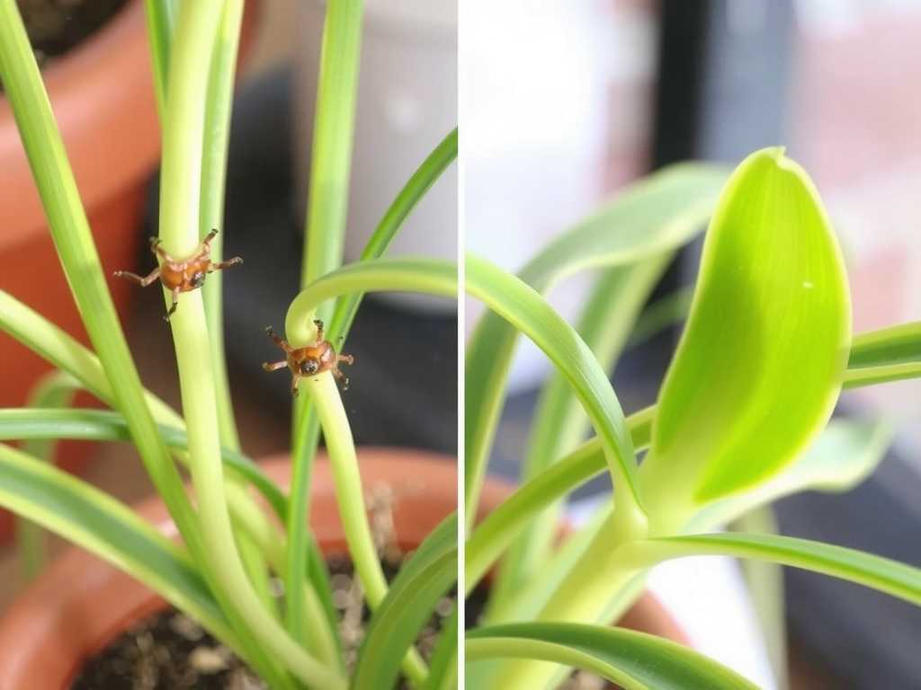 Soft Stems on Spider Plants: Cutting and Disinfection of Rotten Parts(1)
