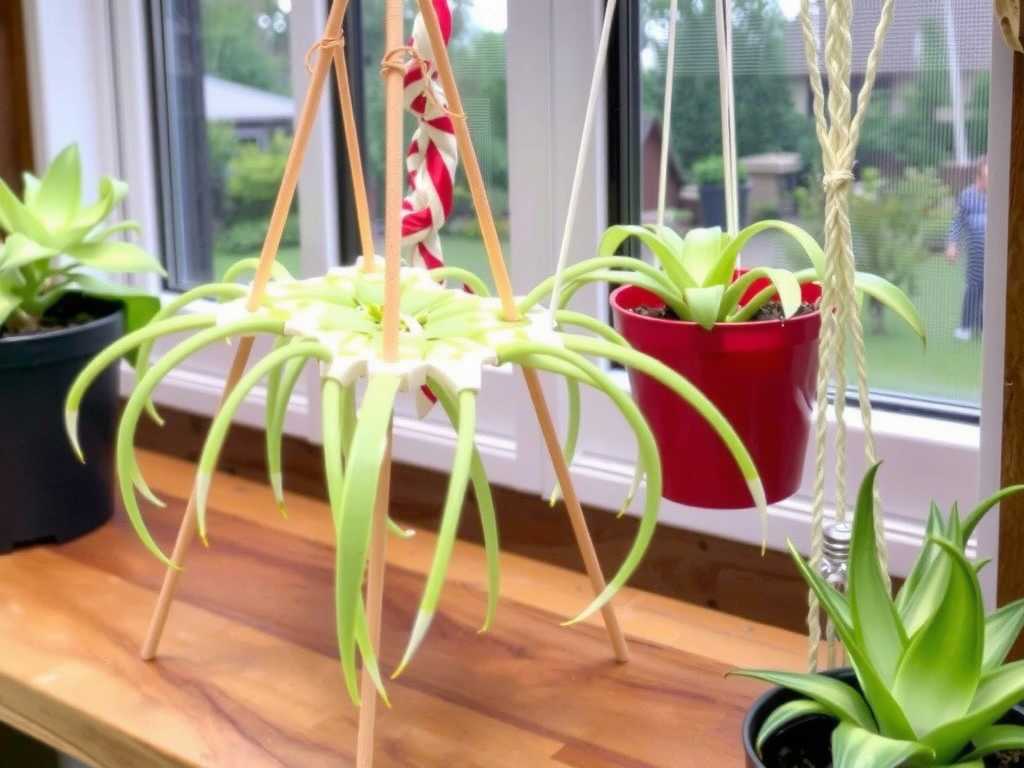Spider Plant Runner Lodging: Selection and Fixing Methods of Support Frames(1) Spider Plant Runner Lodging: Selection and Fixing Methods of Support Frames(1)