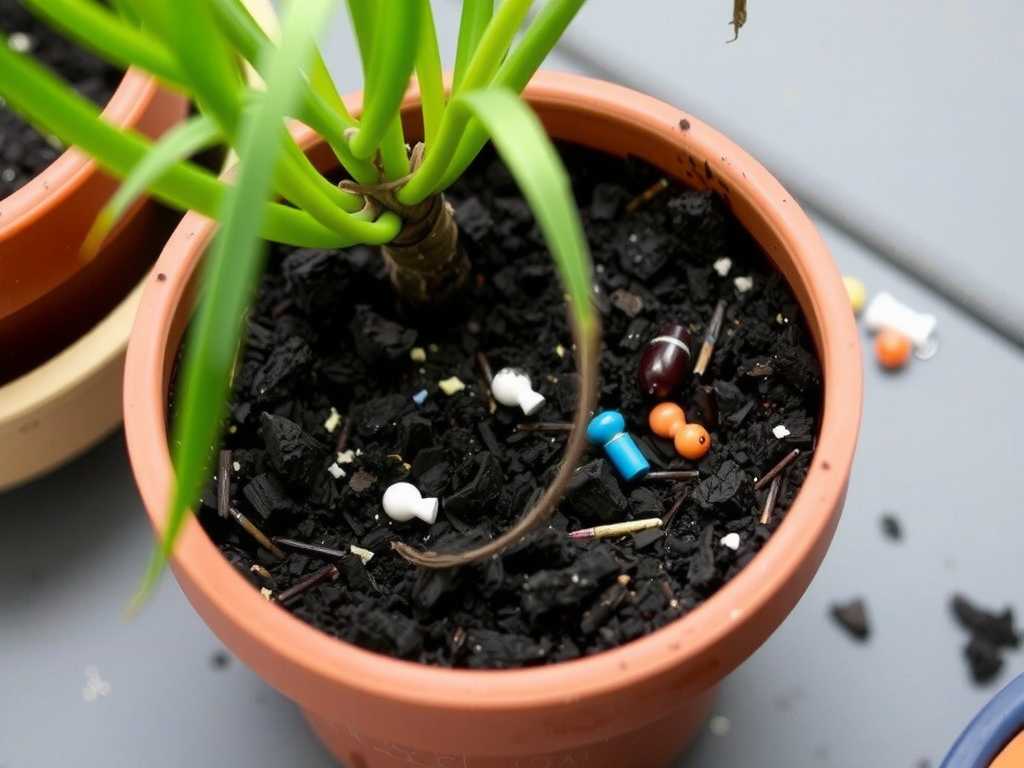 Odor in Spider Plant Potting Soil: Deodorizing and Soil Improvement Effect of Plant Ash