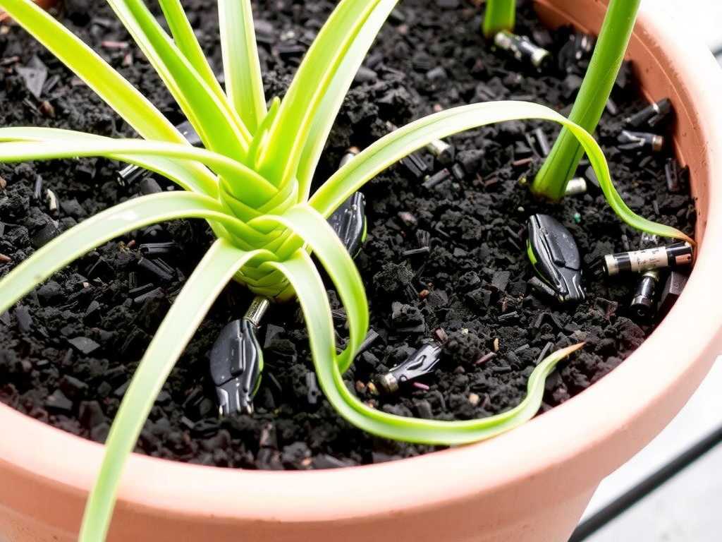 Waterlogging in Spider Plant Potting Soil: Dredging and Modification of Pot Drainage Holes