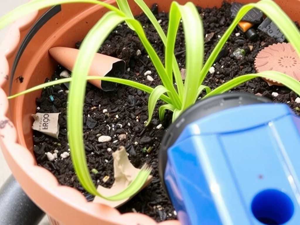 Waterlogging in Spider Plant Potting Soil: Dredging and Modification of Pot Drainage Holes(1)