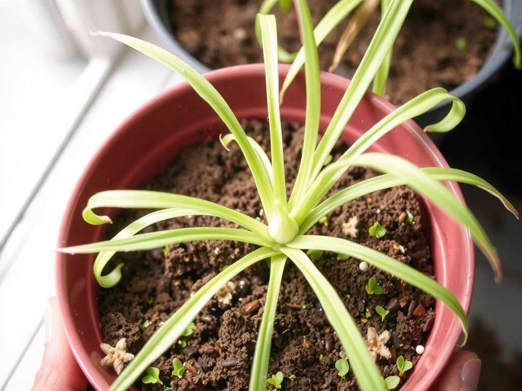 Compacted Spider Plant Potting Soil: Improvement Effect of Adding Coconut Coir