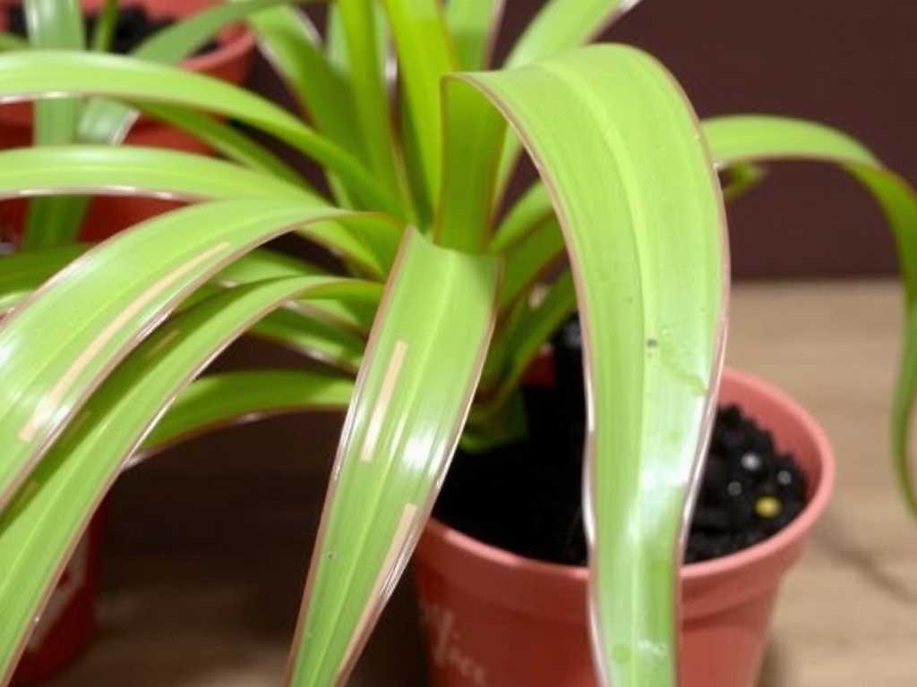 Sticky Leaves on Spider Plants: Cleaning Method for Aphid Secretions(1)