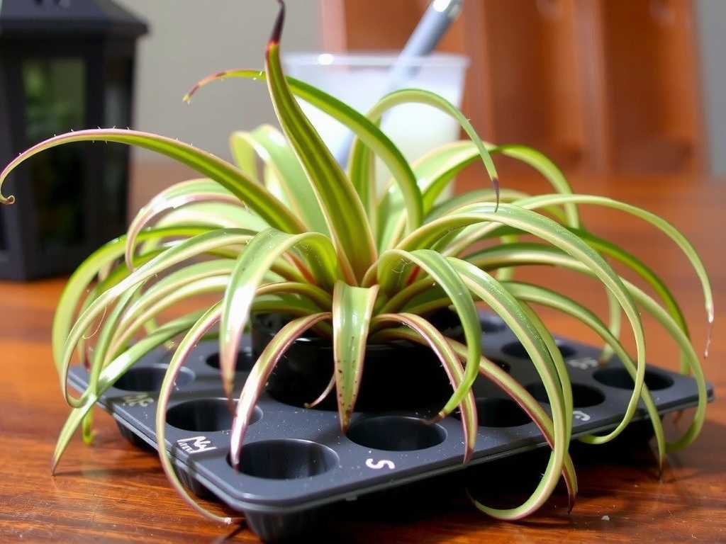 Brown Leaf Tips on Spider Plants: Tray Humidification Method for Dry Air