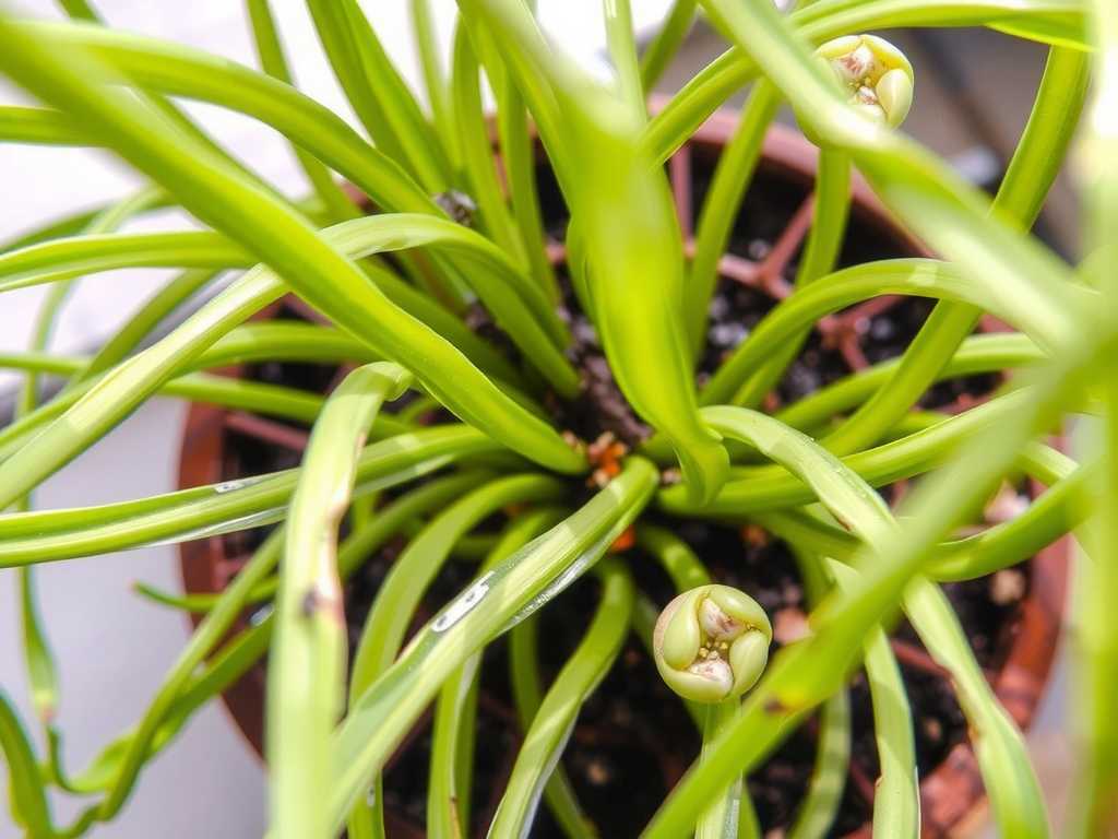 Soft Stems on Spider Plants: Pruning Treatment in the Early Stage of Rot