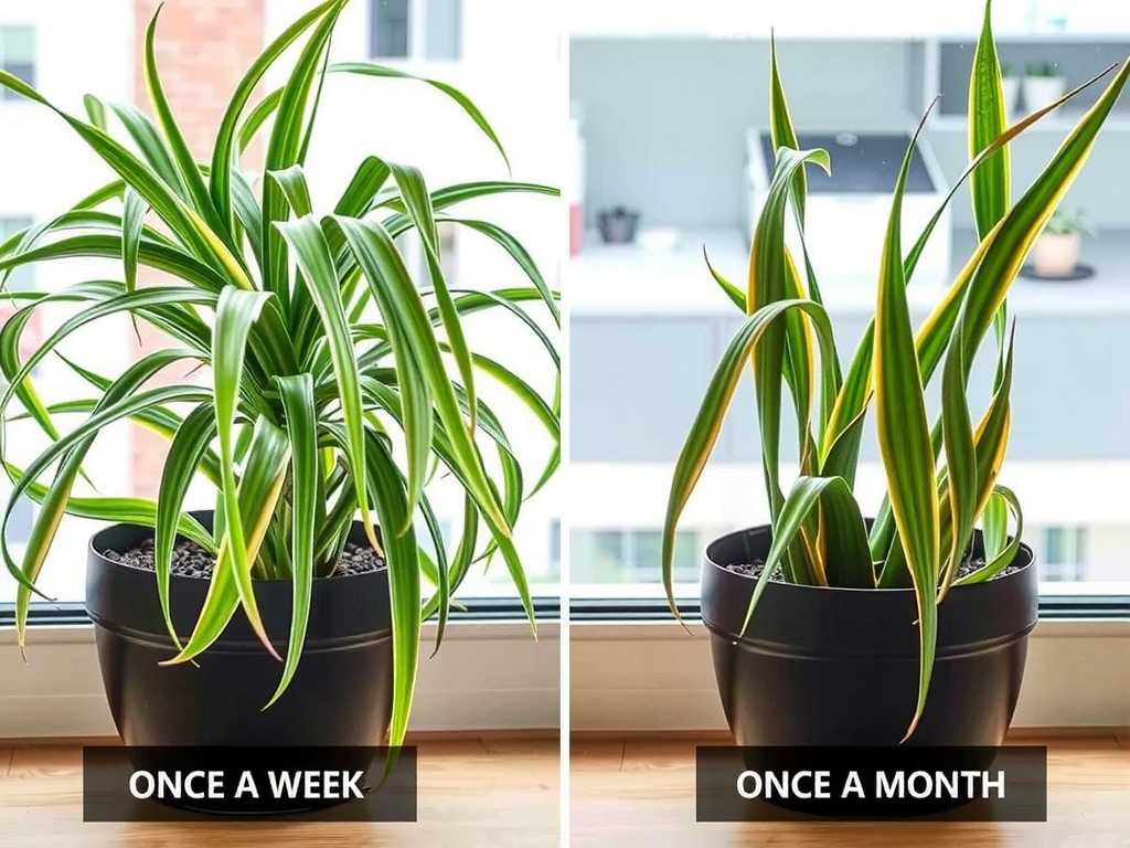 Long-Term Indoor Spider Plant Care: Frequency of Outdoor Relocation (Once a Week vs. Once a Month)