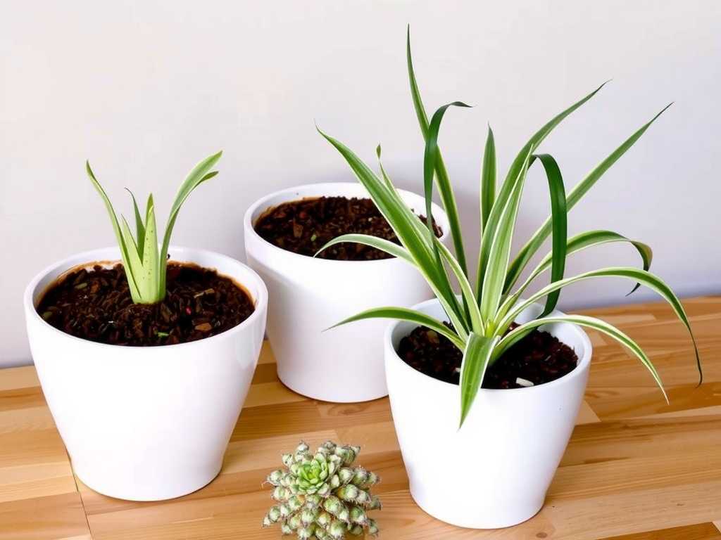 Spider Plant Repotting in Spring: New Pot Selection (Size vs. Material)(1)
