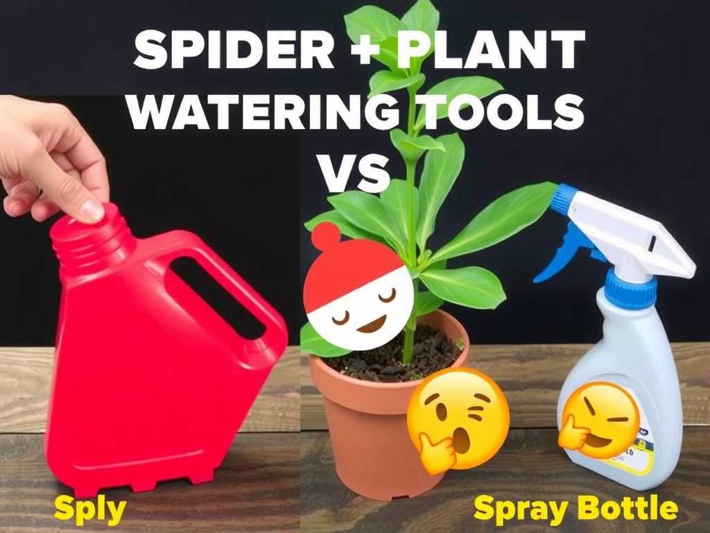 Spider Plant Watering Tools: Spray Bottle vs. Watering Can