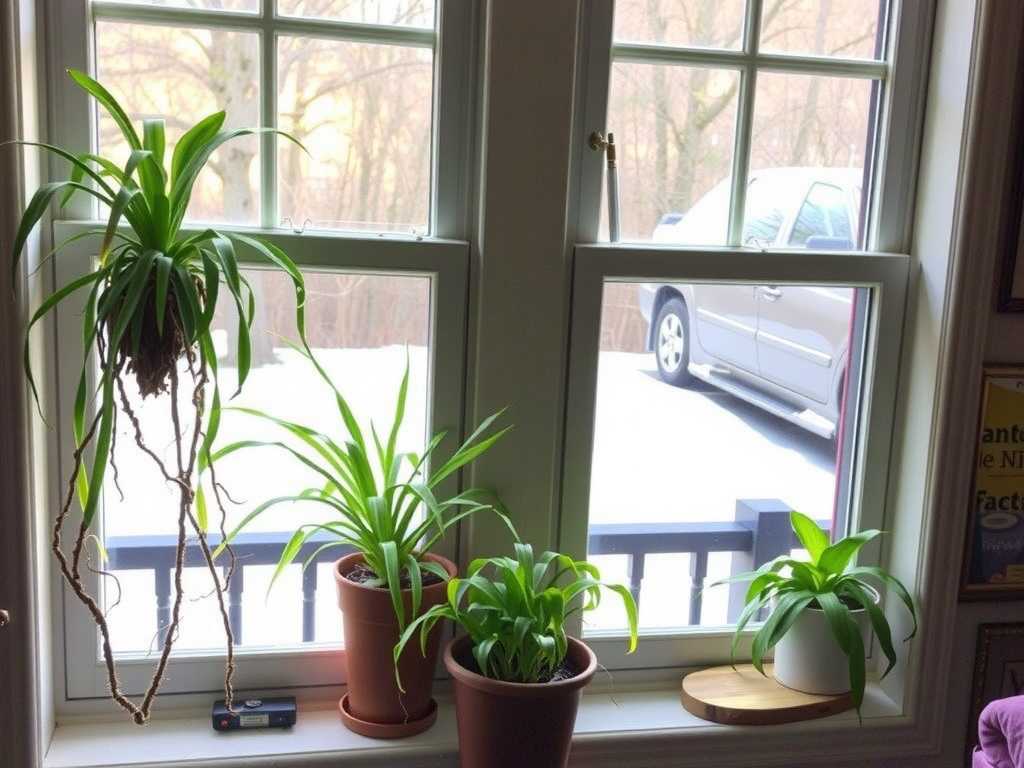 Spider Plant Light Exposure in Winter: Placement Duration on South-Facing Windowsills
