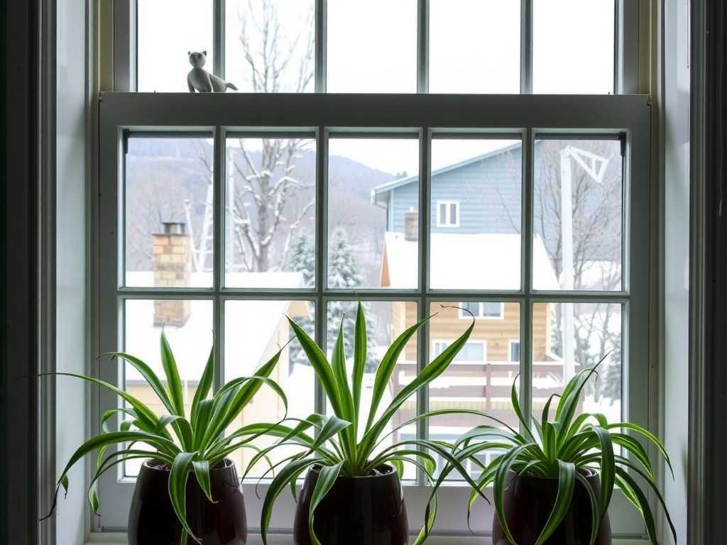 Spider Plant Light Exposure in Winter: Placement Duration on South-Facing Windowsills