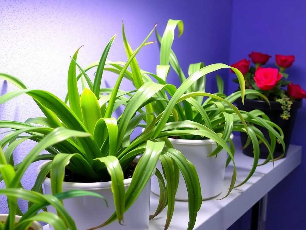 North-Facing Balcony Spider Plant Care: Grow Light Usage Duration(1)