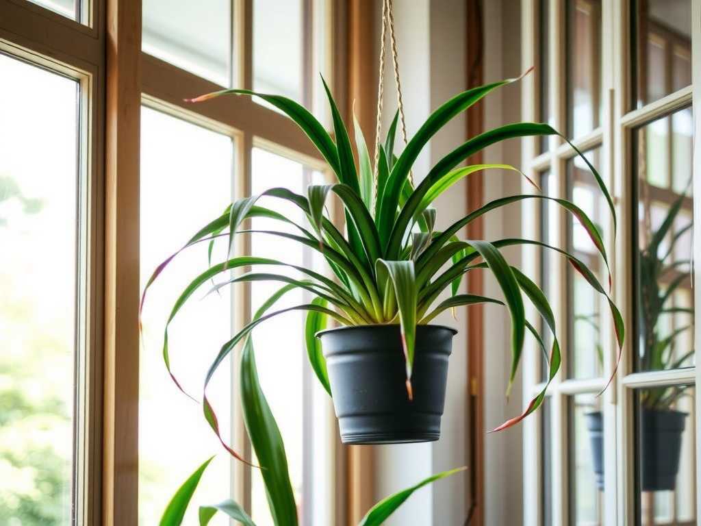 Spider Plant Ventilation Needs: Frequency of Opening Windows for Air Circulation in Closed Rooms