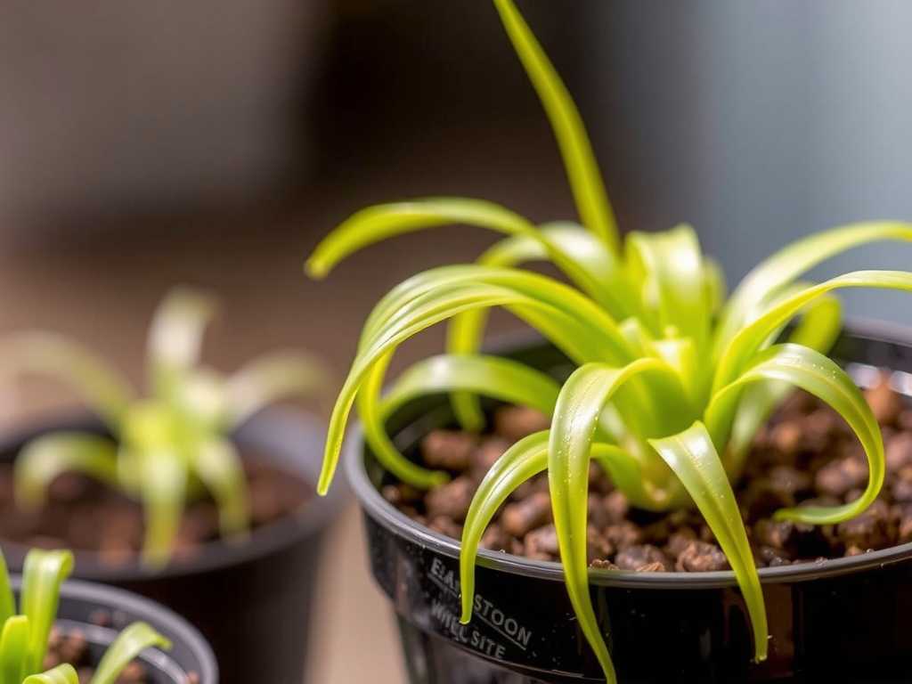 Care for Mini Spider Plants: Watering and Light Control During Seedling Stage(1)