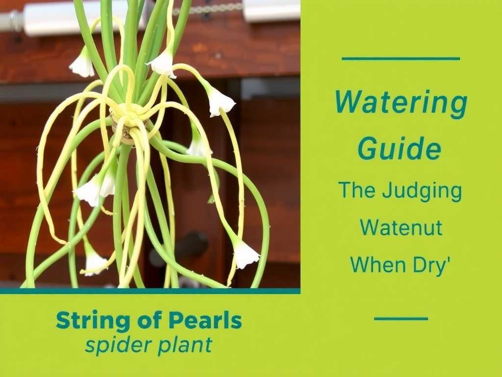 Watering Guide for String of Pearls Spider Plants: Specific Judgment Methods for “Water Thoroughly When Dry“(1)