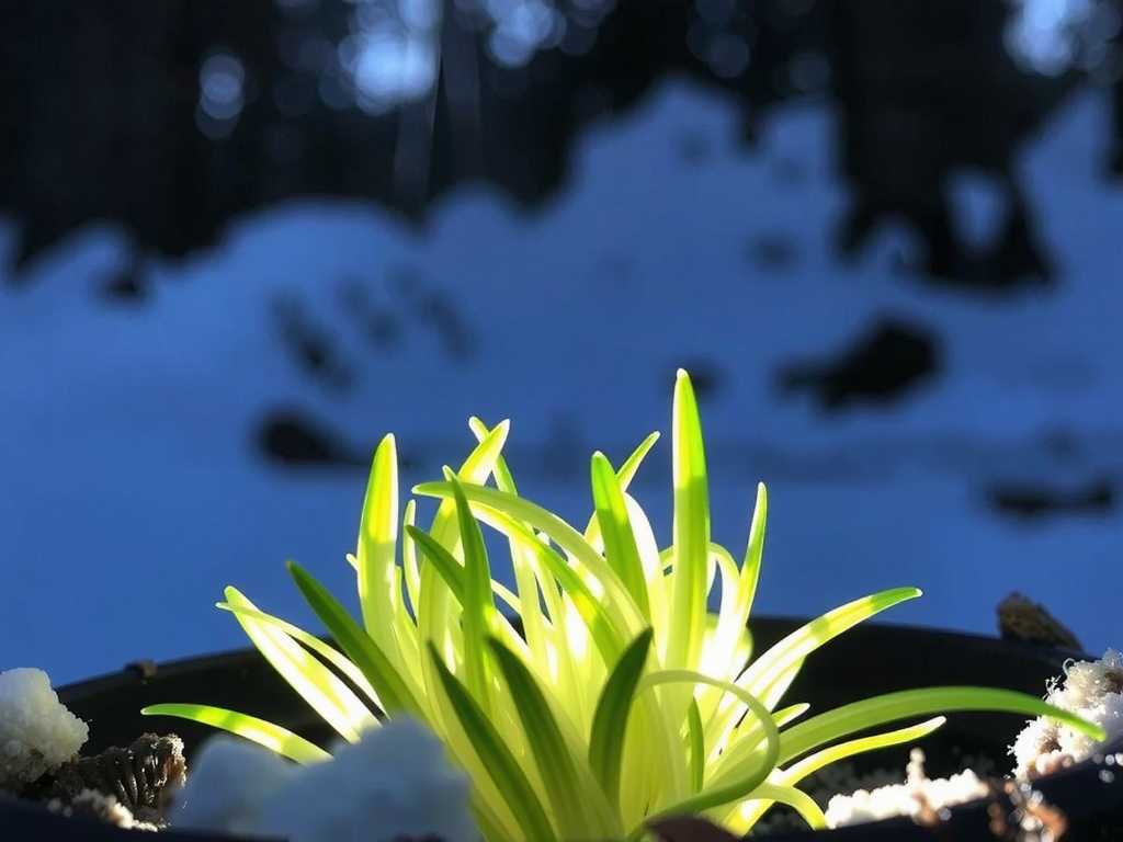 Chlorophytum light in winter: supplementary light when natural light insufficient(1) Chlorophytum light in winter: supplementary light when natural light insufficient(1)