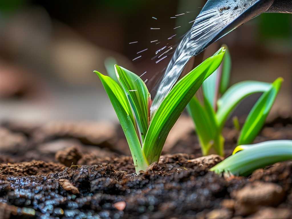 Chlorophytum wilting: root hypoxia first aid (loosen soil, ventilate, less water)