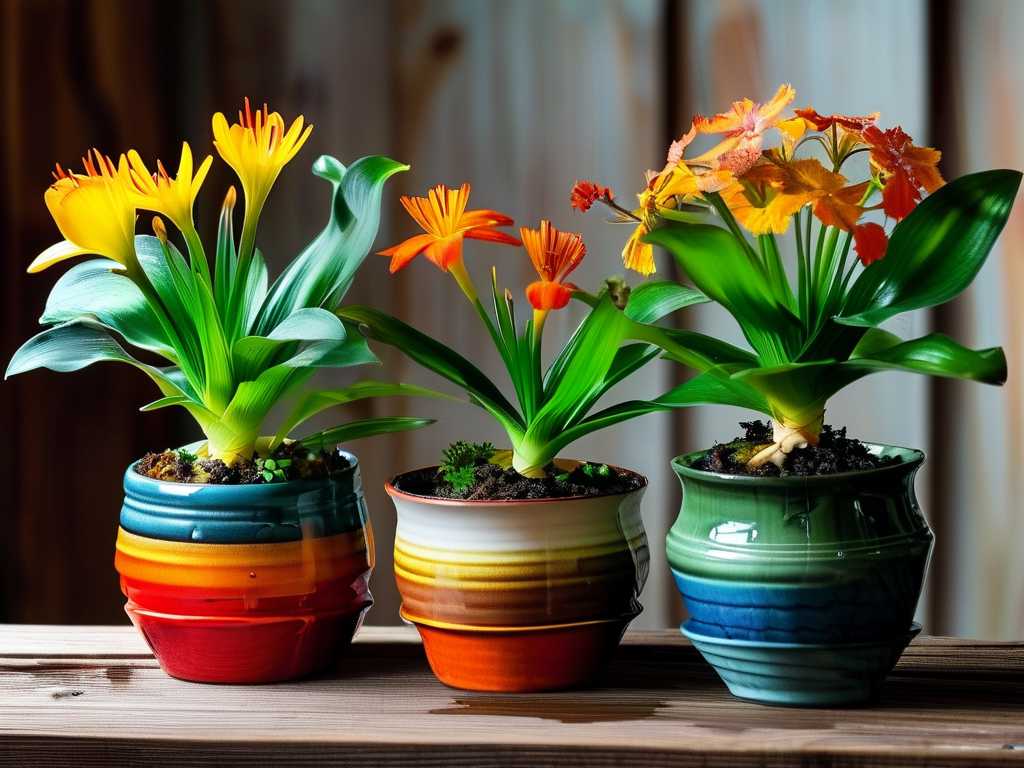 Chlorophytum watering in autumn: watering time (before 10 am)