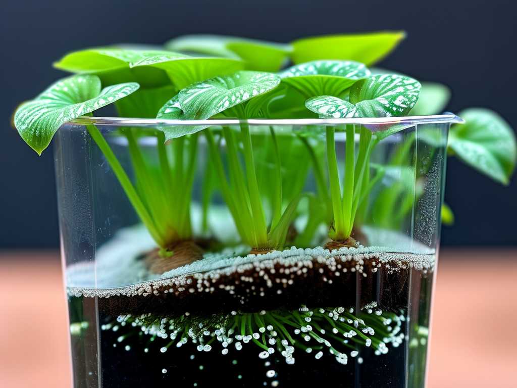Chlorophytum hydroponics: complete water change method