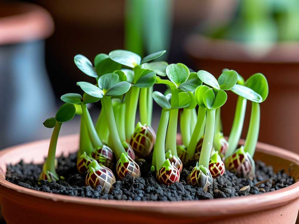 Chlorophytum seed propagation: soil covering thickness (0.5cm) Chlorophytum seed propagation: soil covering thickness (0.5cm)