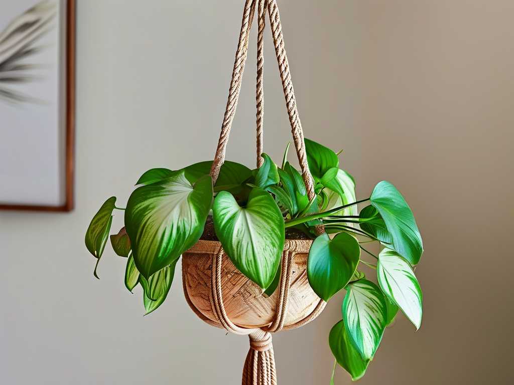 Hanging Chlorophytum stolon modeling: traction rope fixed spacing (20cm)