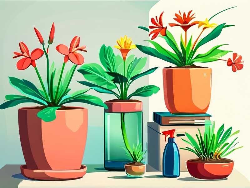Office Chlorophytum: desktop watering skills (small amount frequently)