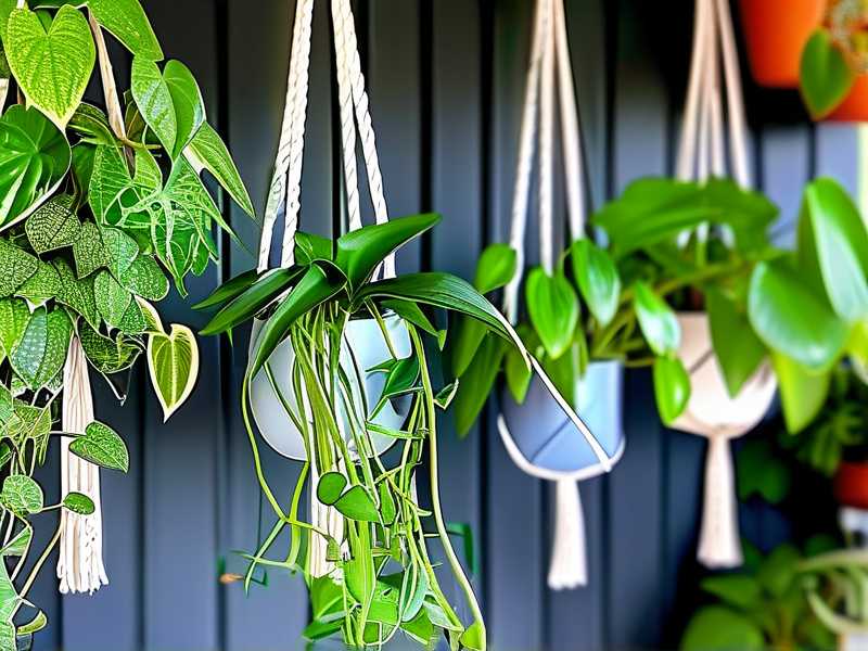 Hanging Chlorophytum care: pruning length for overlong stolons (keep 10cm)