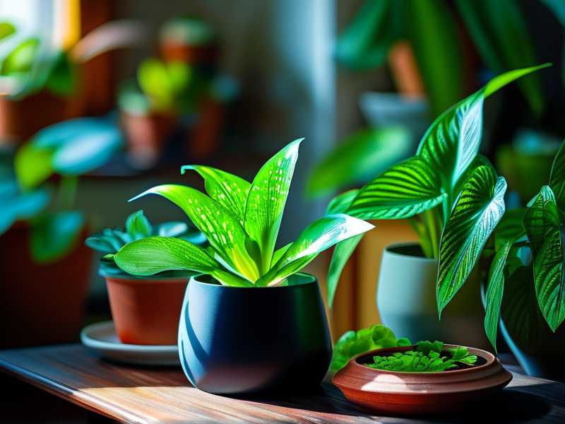 Chlorophytum light in winter: natural light plus grow light combination (4h + 4h)