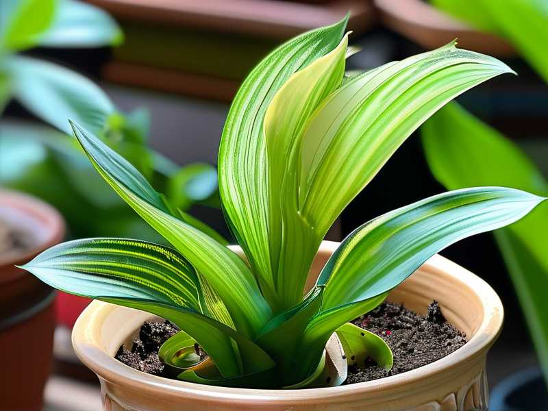 String of pearls Chlorophytum care: light control to avoid leaf drop