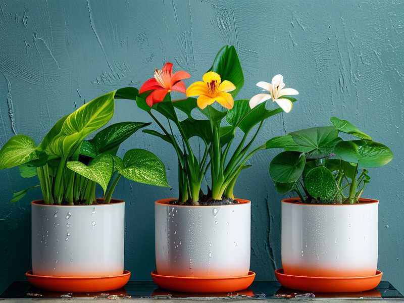 Chlorophytum humidity in winter: tray wet towel humidification (change once a day)