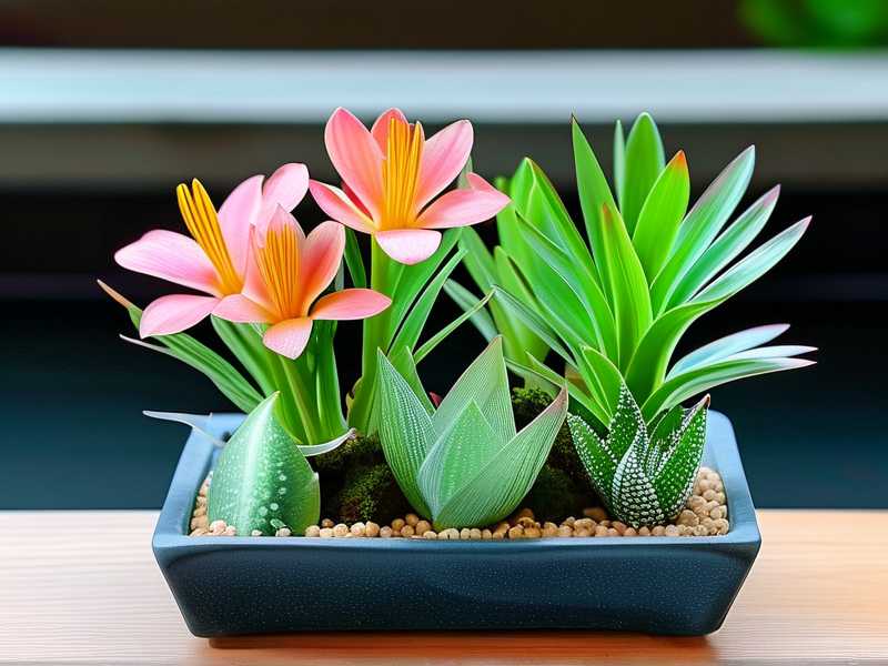 Chlorophytum combination planting: soil selection for matching with succulents