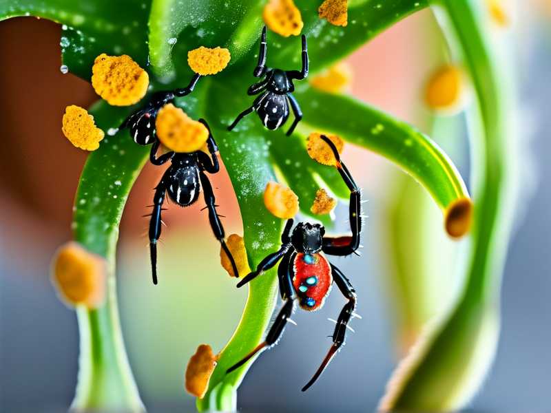 Spider plant aphid control: use of yellow sticky traps (hang above plants)
