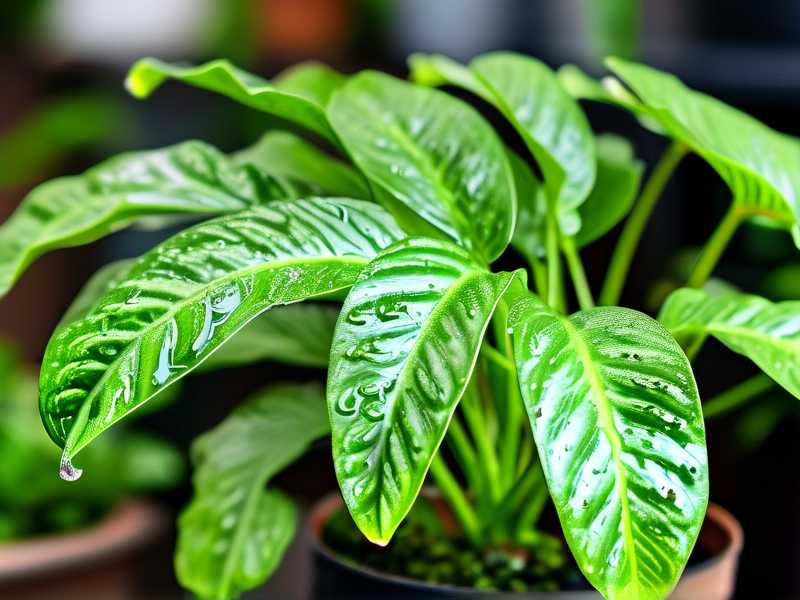 Spider plant soft leaves: even spraying skills to avoid water accumulation