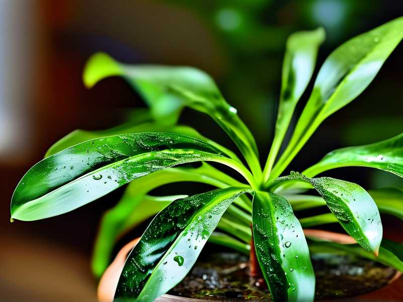 Spider plant soft leaves: spraying time for insufficient humidity (morning and evening)