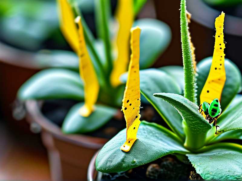 Aphid infestation on spider plants: number of yellow sticky traps (1 per pot)(1) Aphid infestation on spider plants: number of yellow sticky traps (1 per pot)(1)