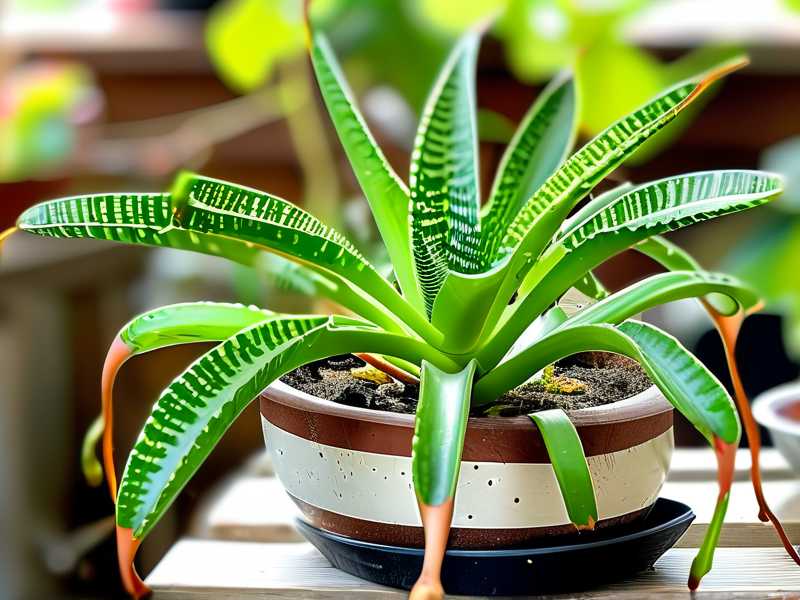 Spider plant soft stems: cutting tool for rotten parts (disinfected scissors)