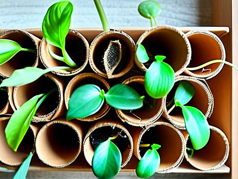 How to reuse clean cardboard tubes to train spider plant runners vertically