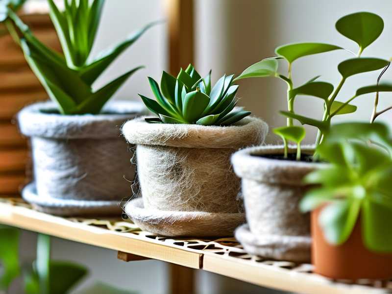 How to reuse clean wool fabric as temporary insulation for spider plant pots