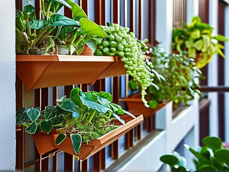How to build simple wind barriers for spider plants placed on rooftop balconies