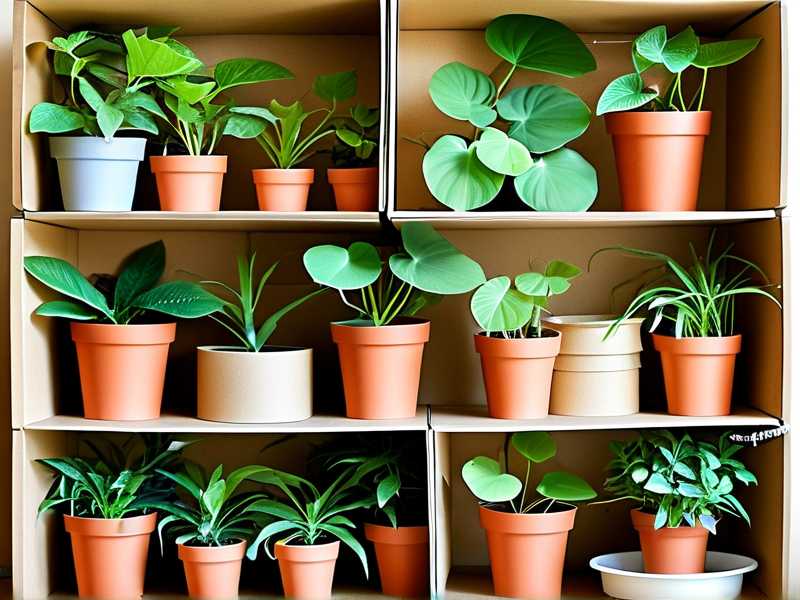 How to reuse clean cardboard sheets as temporary shade for nursery spider plants