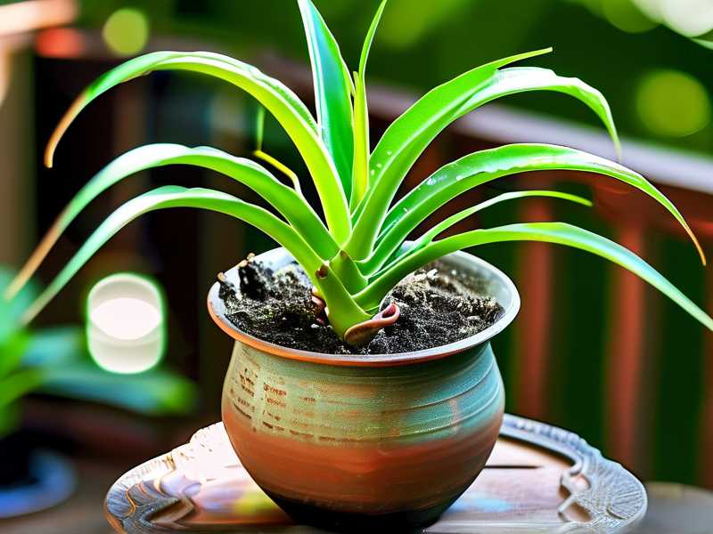 How to shield spider plant root zones from intense summer pot surface heating(1) How to shield spider plant root zones from intense summer pot surface heating(1)